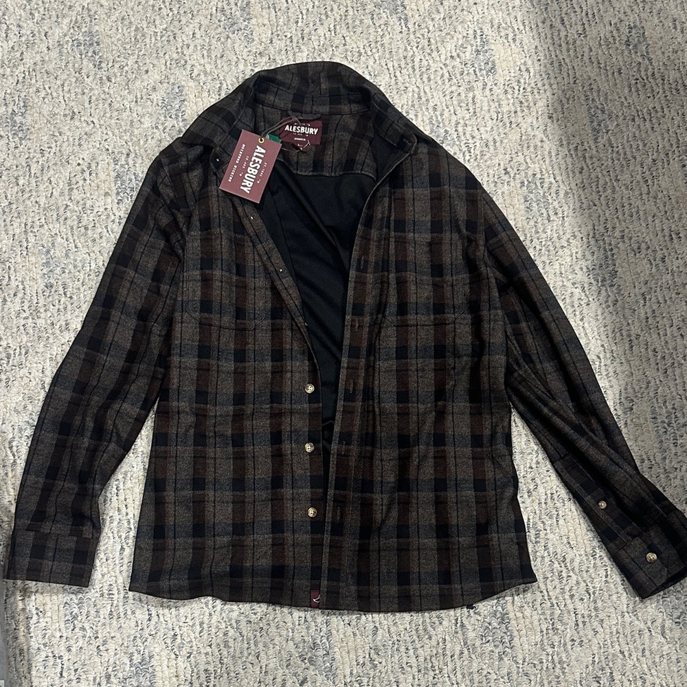 Men's Brown Plaid Jacket
